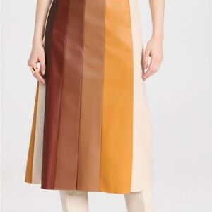 Mother “Bits and Pieces” Faux Leather Skirt